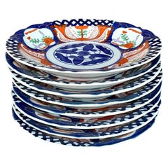 Vintage Asian Imari Dessert Plates - Set of 8