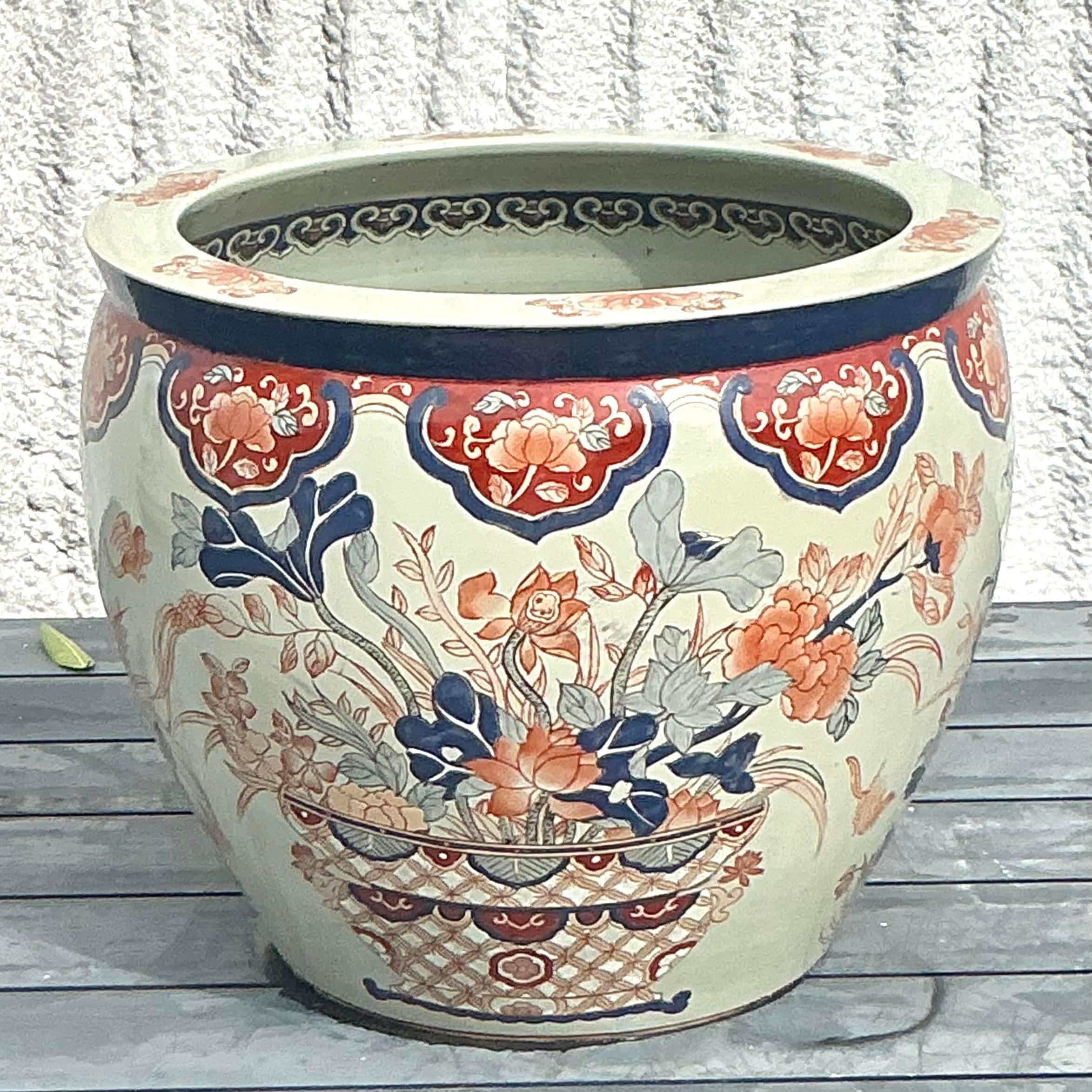 Chinese Vintage Asian Imari Planter For Sale