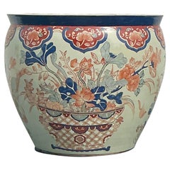Asiatischer Vintage-Imari-Pflanztopf