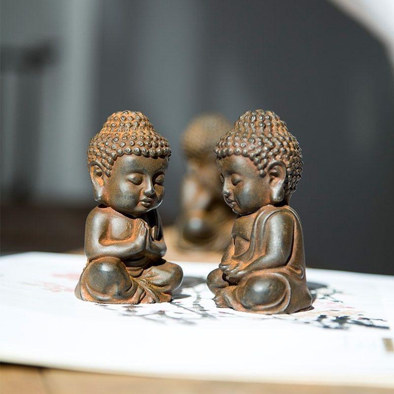 Vintage asiatico in ferro Art Deco Baby Shakyamuni Tathagata Buddhas Set In condizioni discrete in vendita a 景德镇市, CN