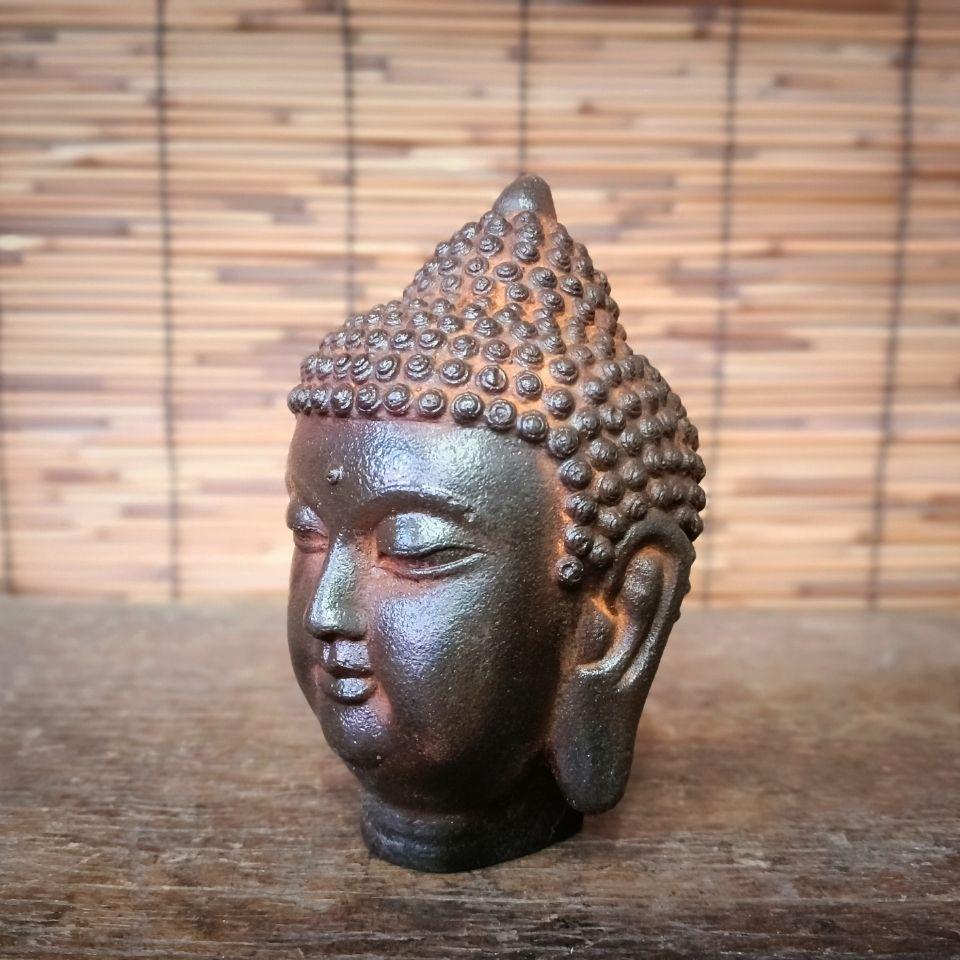Testa di Buddha asiatica in ferro vintage In condizioni discrete in vendita a 景德镇市, CN