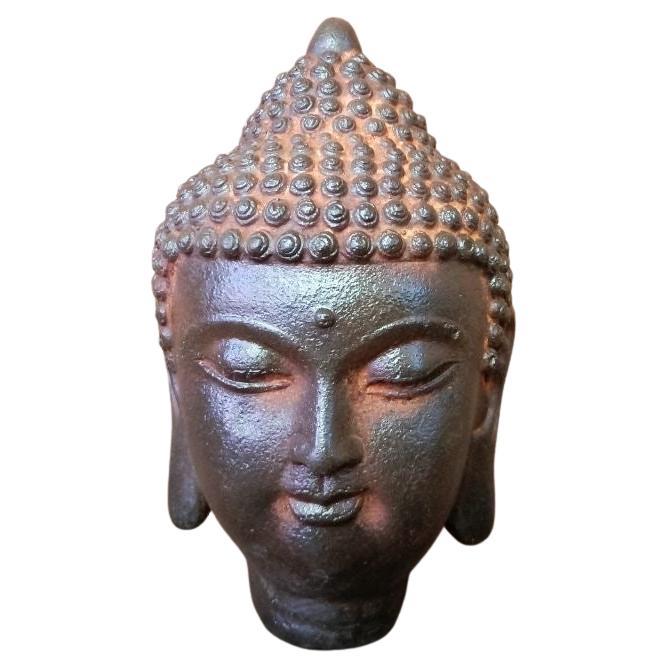 Vintage Asian Iron Buddha Head