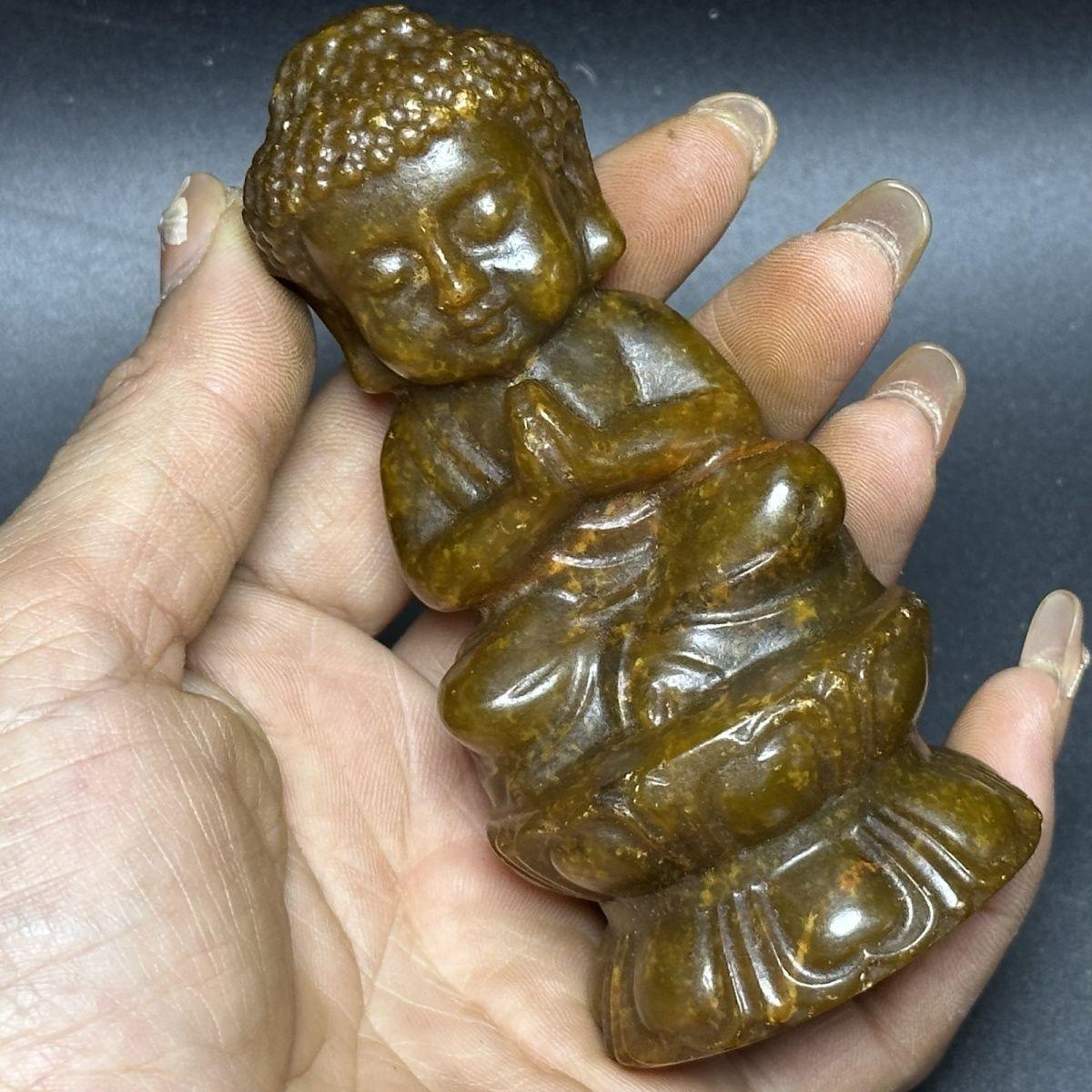 Vintage Asian Jade Carving Baby Buddha Statue – Symbol of Innocence, Enlightenment & Serenity

Embrace tranquility and spiritual charm with this Vintage Asian Baby Buddha Statue, finely carved from natural jade—a stone revered across Asia for its