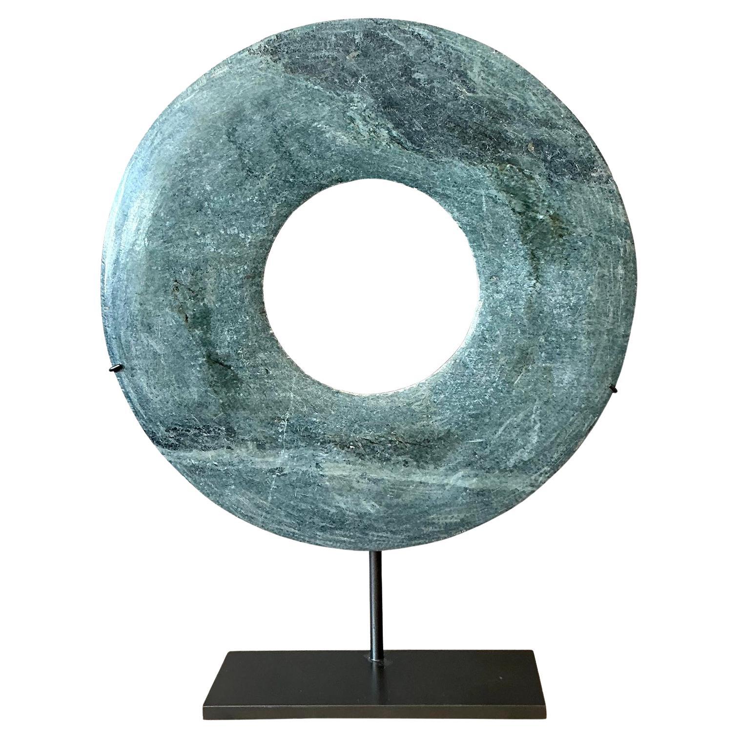Vintage Asian Jade Stone Disc