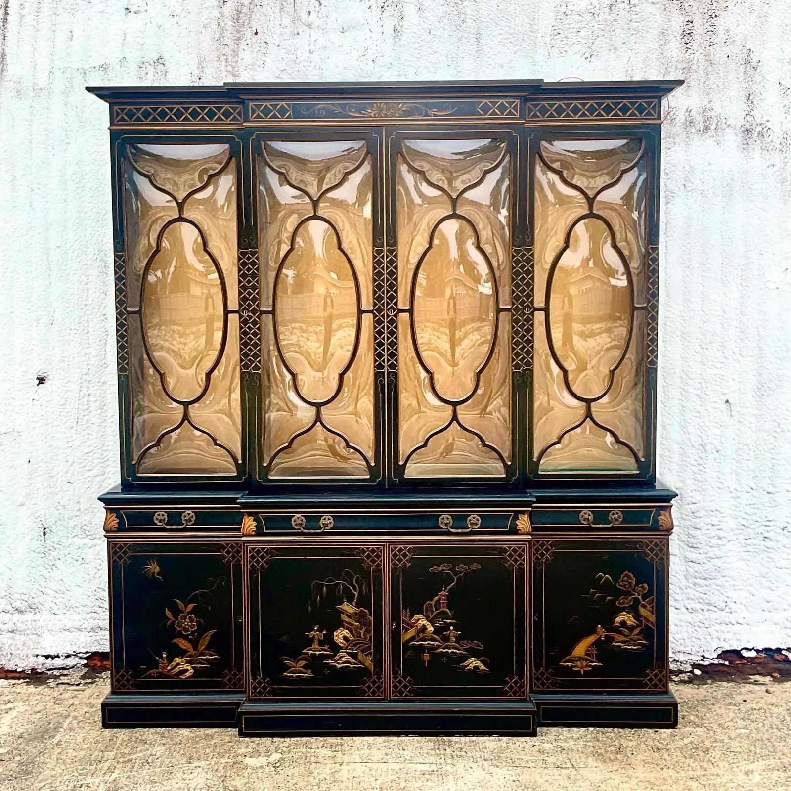 Vintage Asian Karges Chinoiserie Display Cabinet 6