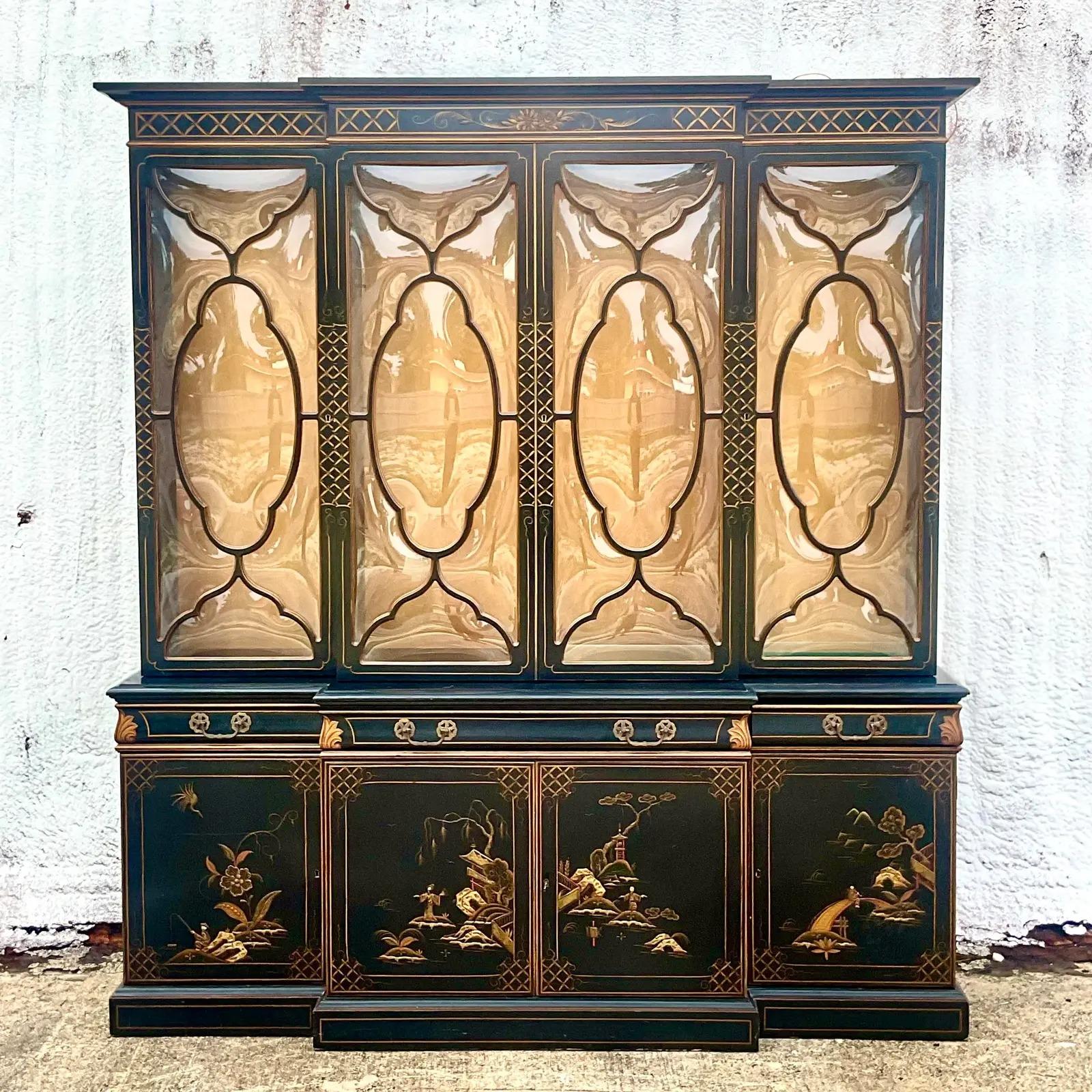 Vintage Asian Karges Chinoiserie Display Cabinet 1