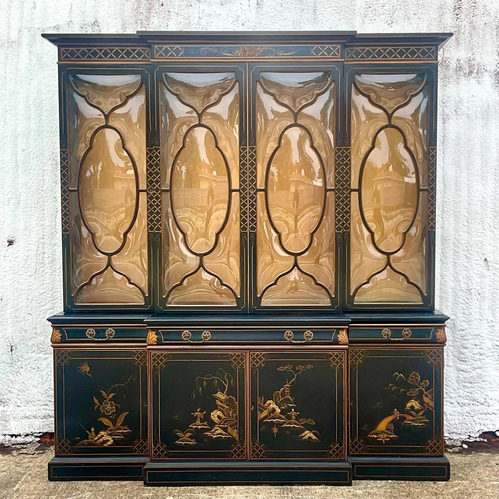 Vintage Asian Karges Chinoiserie Display Cabinet 3