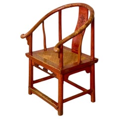 Asiatischer lackierter Brides-Stuhl, Vintage