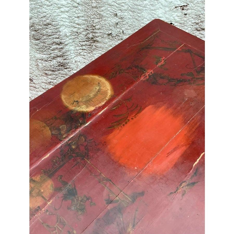 Table d'appoint vintage asiatique laquée Chinoiserie en vente 4