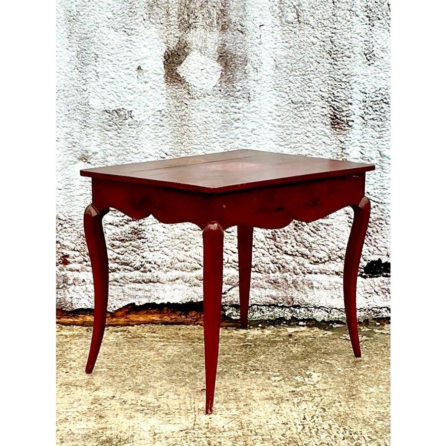 Chinoiseries Table d'appoint vintage asiatique laquée Chinoiserie en vente