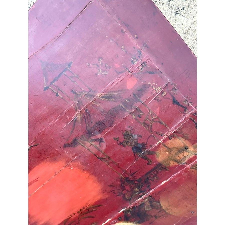 Table d'appoint vintage asiatique laquée Chinoiserie en vente 2