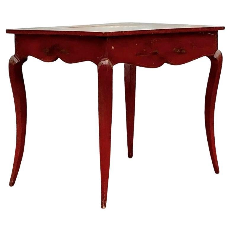 Vintage Asian Lacquered Chinoiserie Side Table