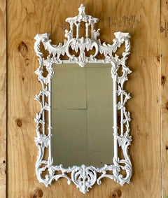 Vintage Asian Lacquered Pagoda Mirror