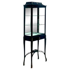 Retro Asian Lacquered Pagoda Vitrine