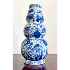 Vintage Asian Maitland-Smith Glazed Ceramic Vase