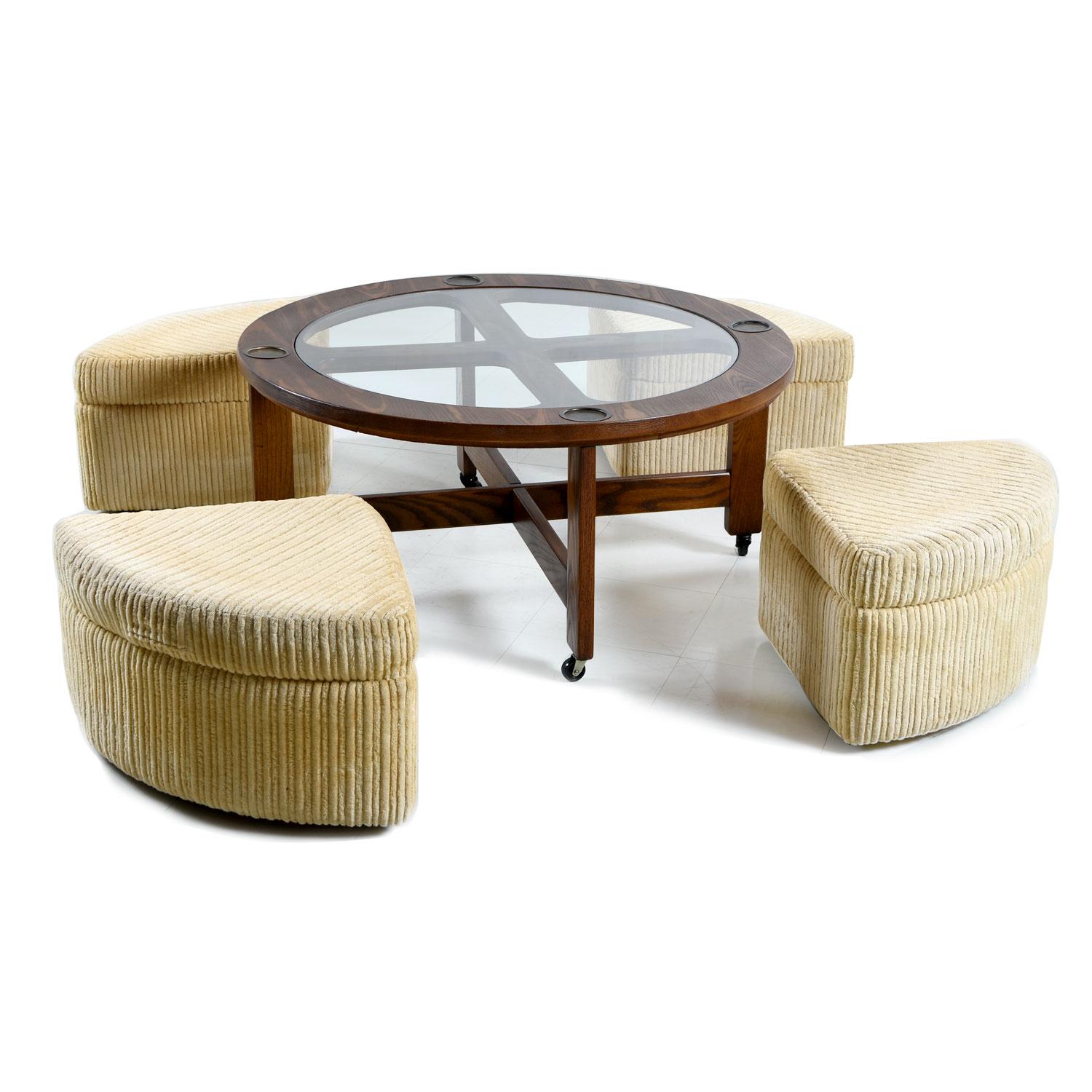 round tea table with chairs