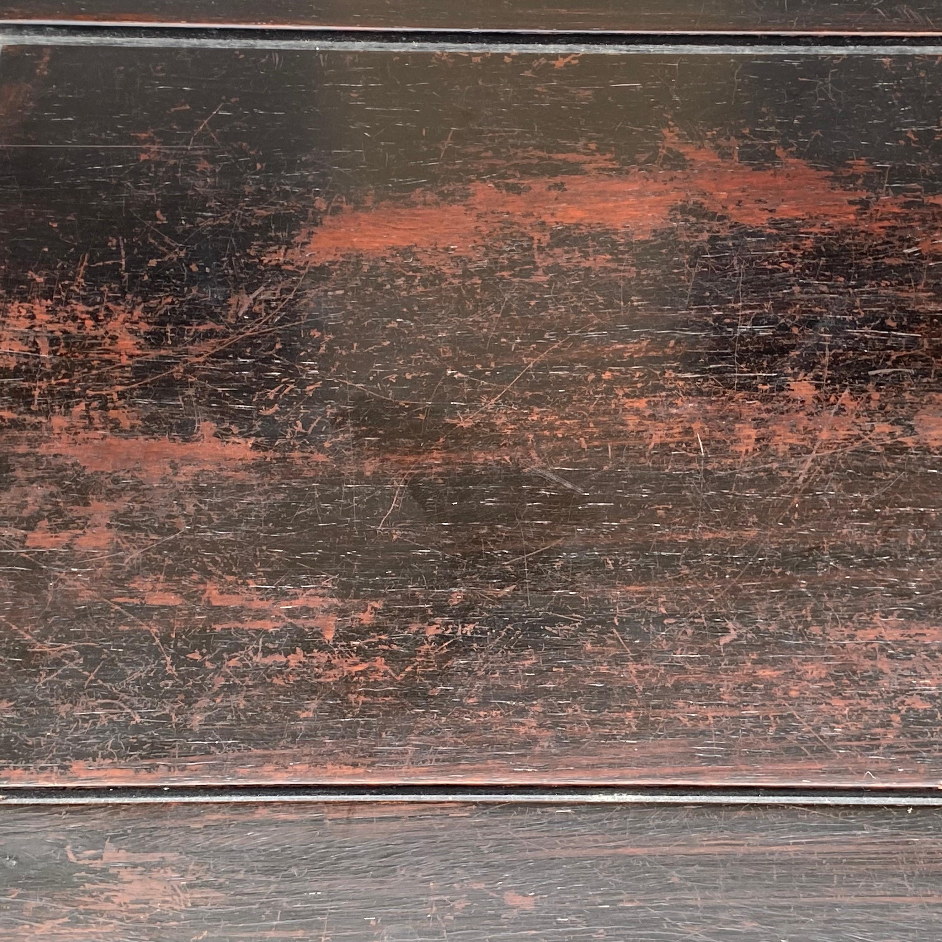 Late 20th Century Vintage Asian Modern Ming Solid Rosewood Low Credenza from Hong Kong
