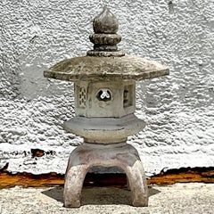 Vintage Asian Monumental Cost Concrete Stacked Pagoda