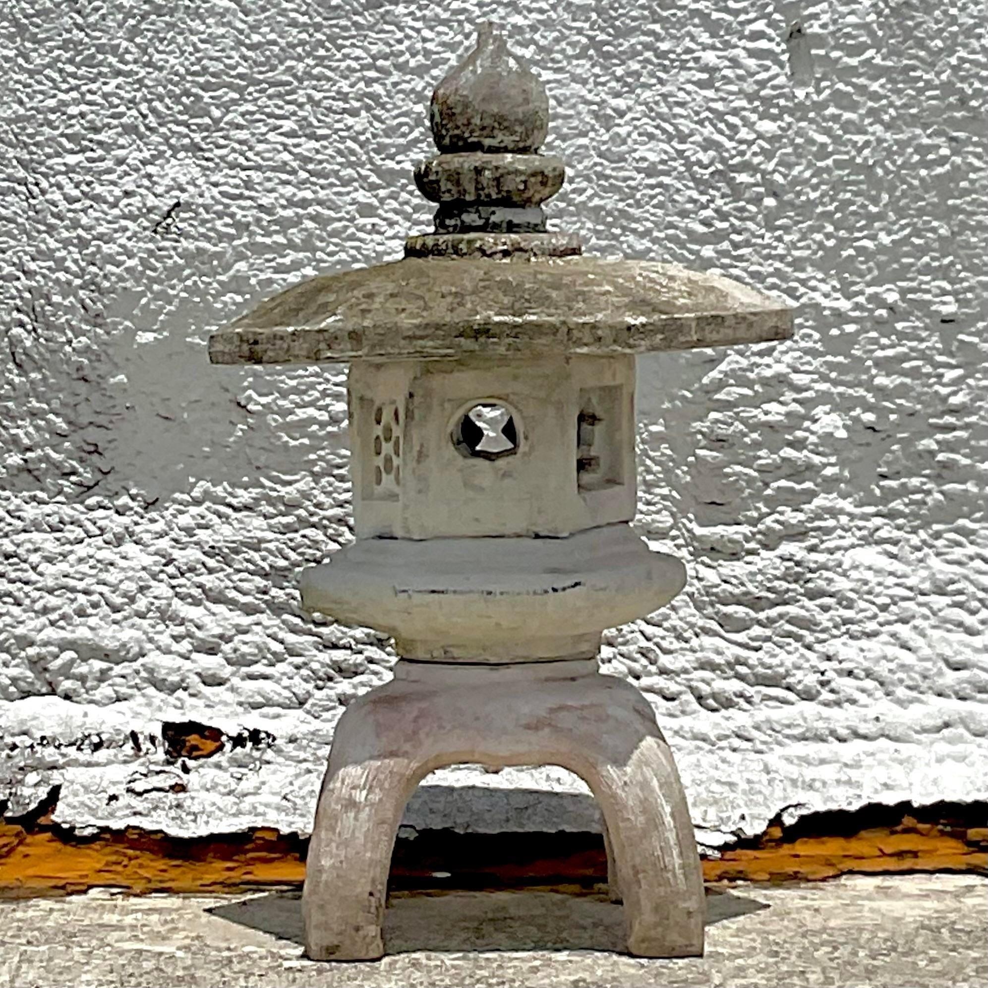 vintage concrete pagoda