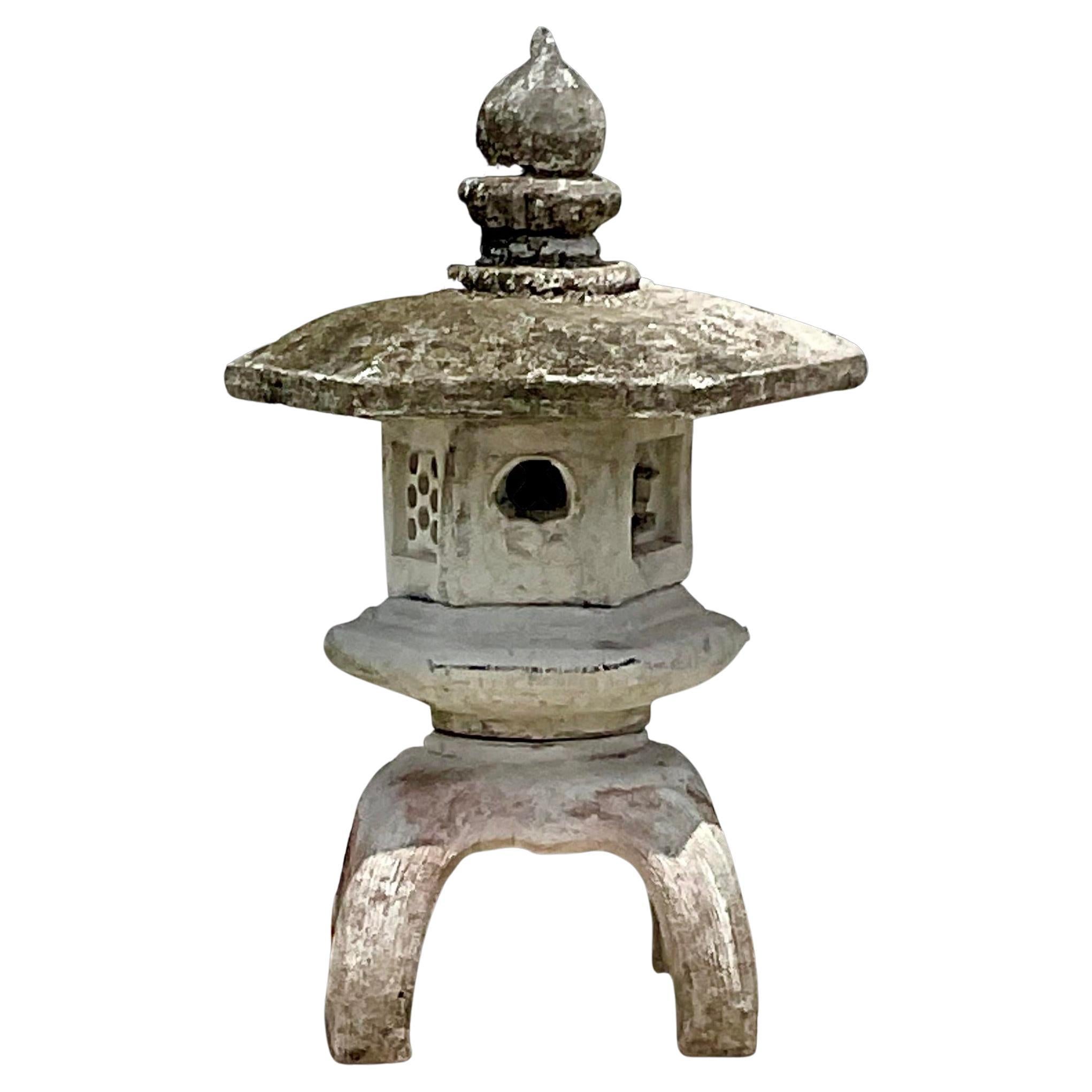 Vintage Asian Monumental Cost Concrete Stacked Pagoda en vente