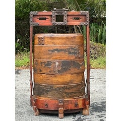 Vintage Asian Monumental Stacked Wedding Basket