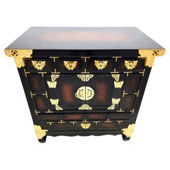 Vintage Asian Nightstand Side Table