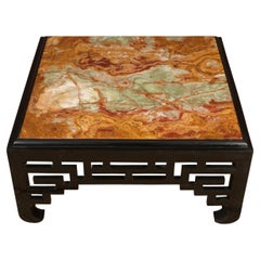 Vintage Asian Onyx Top Coffee Table