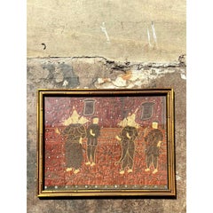 Vintage Asian Original Embroidered Silk Figurative