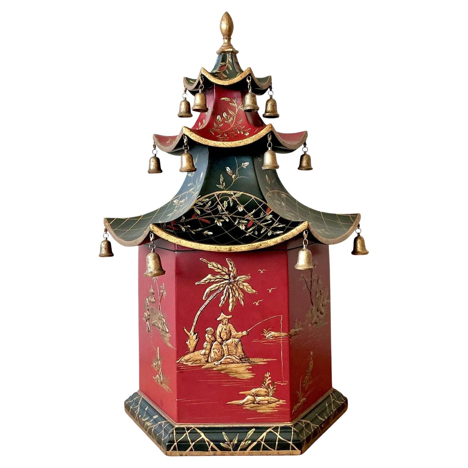 Scatola pagoda asiatica vintage