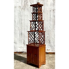Vintage Asian Pagoda Etagere
