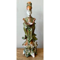 Vintage Asian Painted Ceramic Character