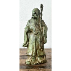 Vintage Asian Patinated Bronze Character