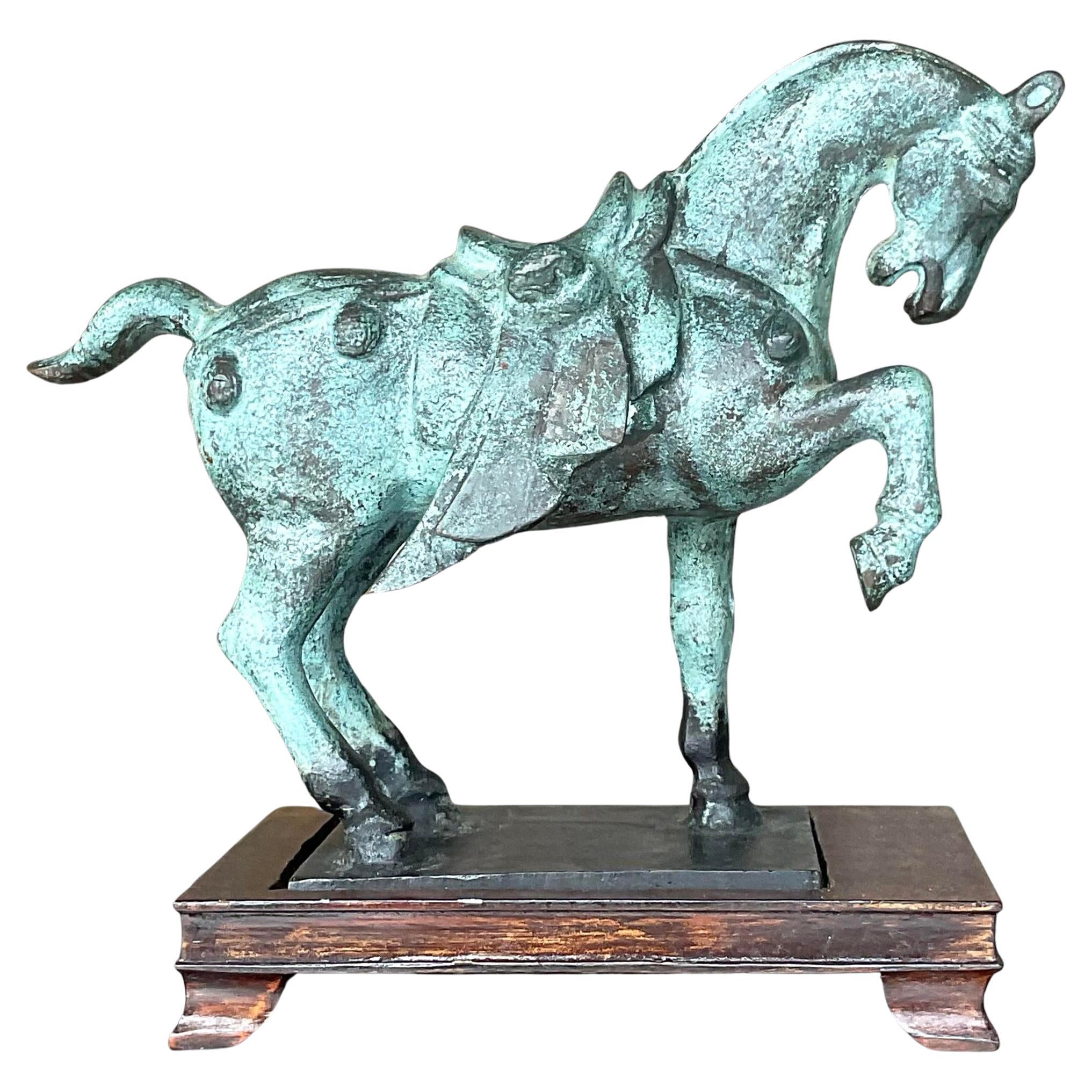 Vintage Asian Patinated Tang Dynasty Horse For Sale