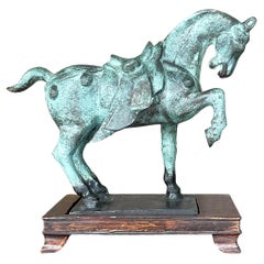 Vintage Asian Patinated Tang Dynasty Horse