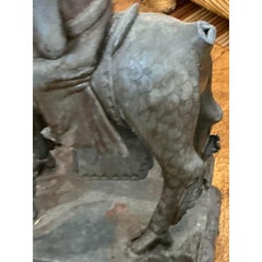 Ornements de jardin vintage en étain Couple immortel - Lot de 2