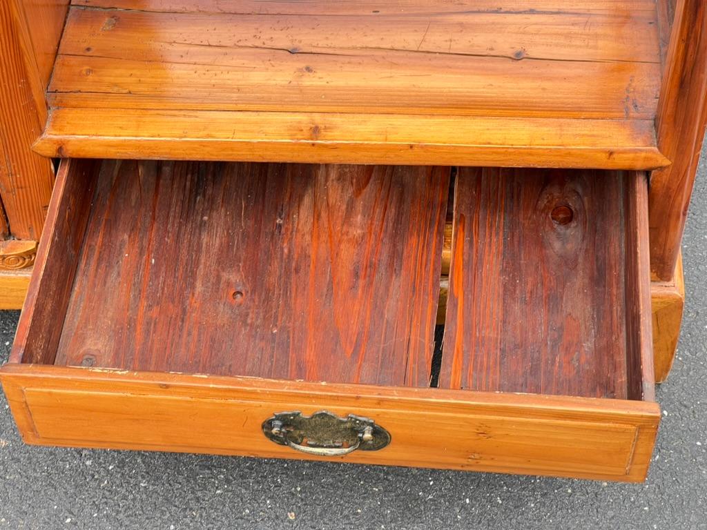 Vintage Asian Pine Etagere Display Cabinet For Sale 7