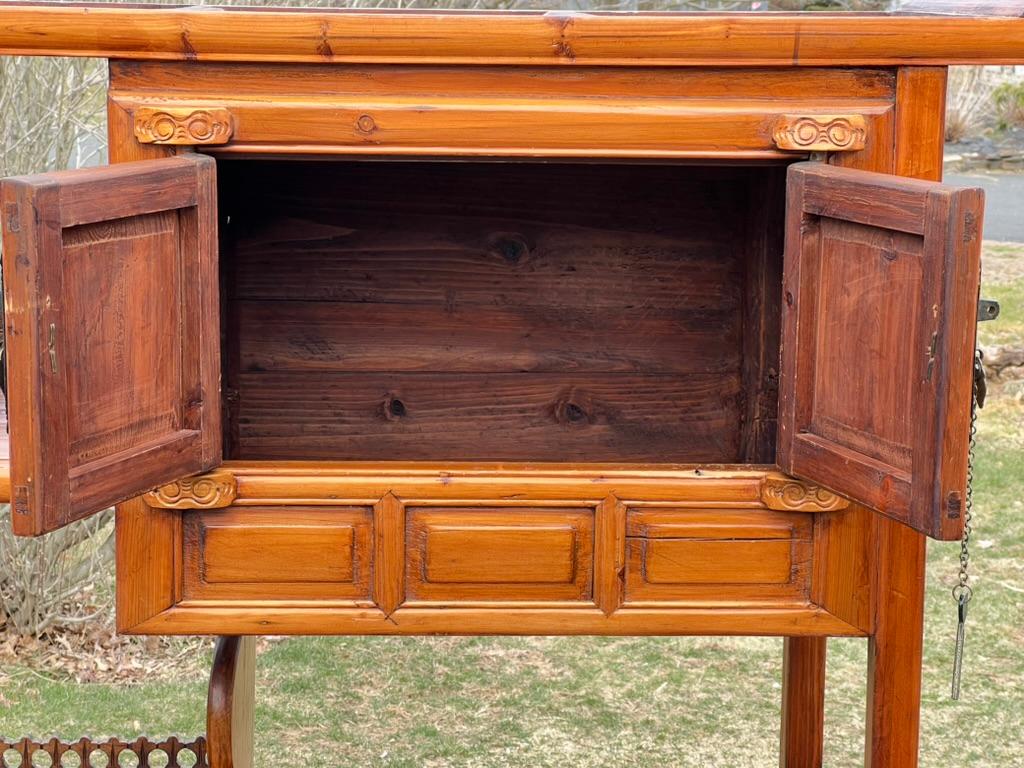 Vintage Asian Pine Etagere Display Cabinet For Sale 3