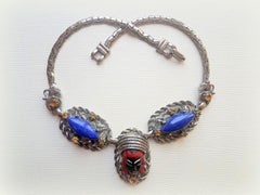 Vintage Asian Princess Selro Selini Necklace, Blackamoor Jewelry