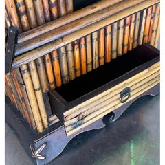 Vintage Asian Rattan Pagodas - A Pair