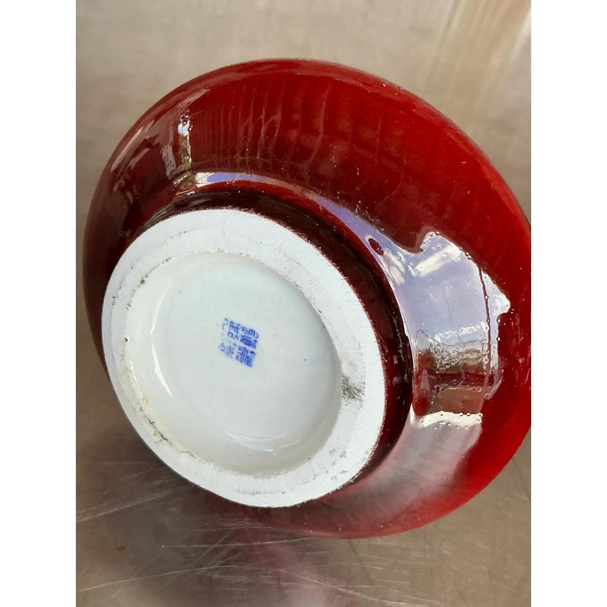 Ceramica Vasi asiatici d'epoca in ceramica smaltata Sang De Beauf - Collectional 6 in vendita