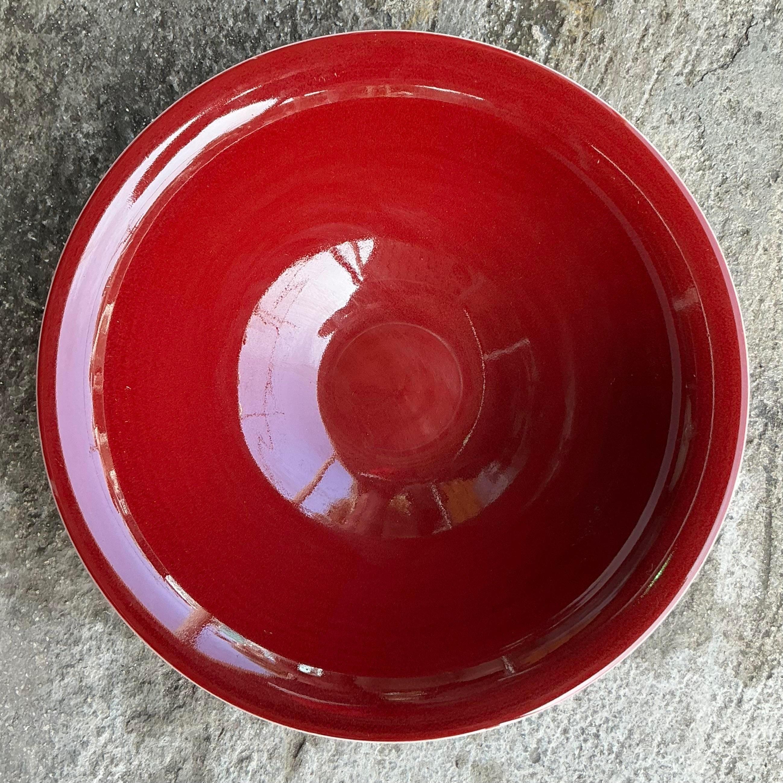 Vintage Asian “Sang De Bouf” Bowl In Good Condition For Sale In West Palm Beach, FL