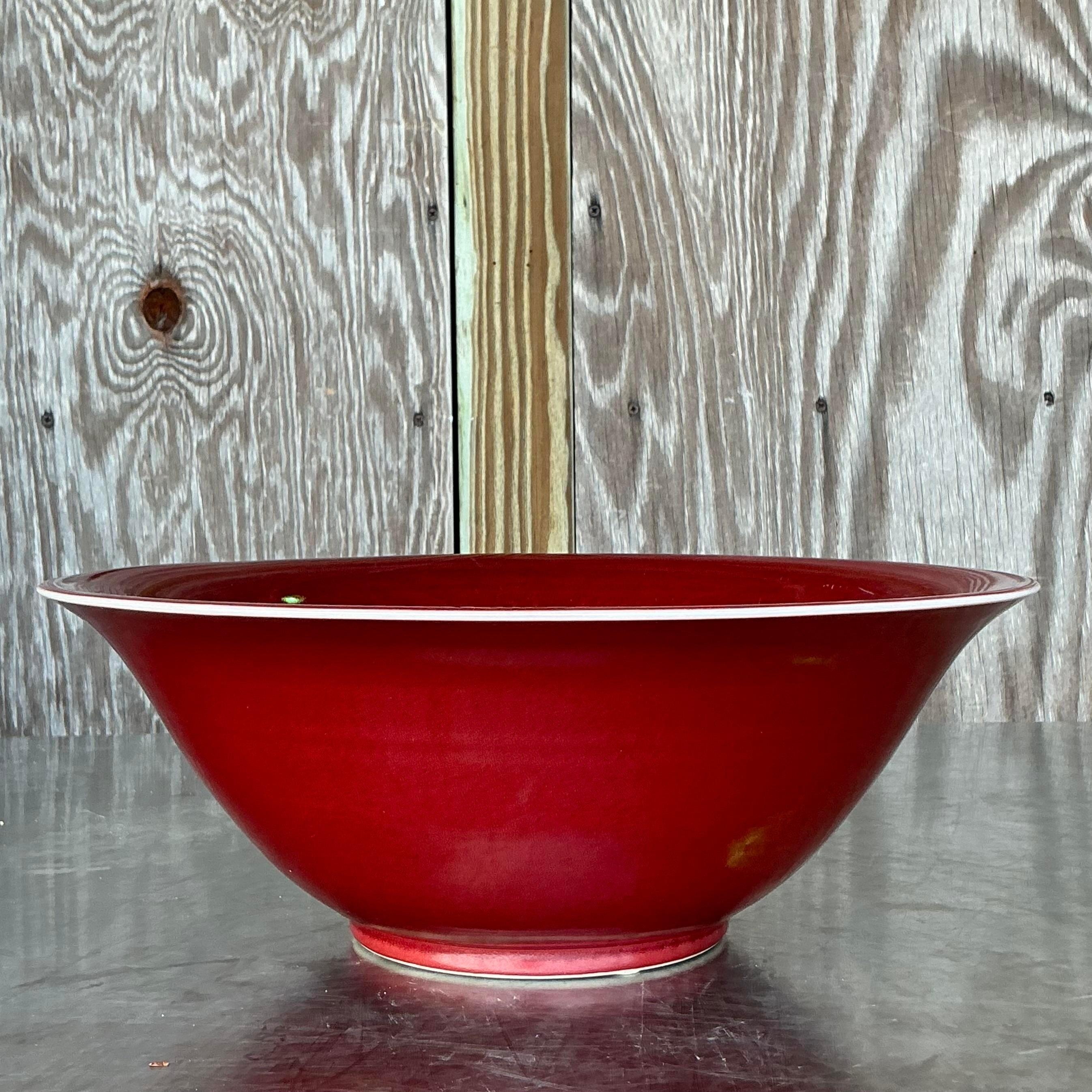 20th Century Vintage Asian “Sang De Bouf” Bowl For Sale