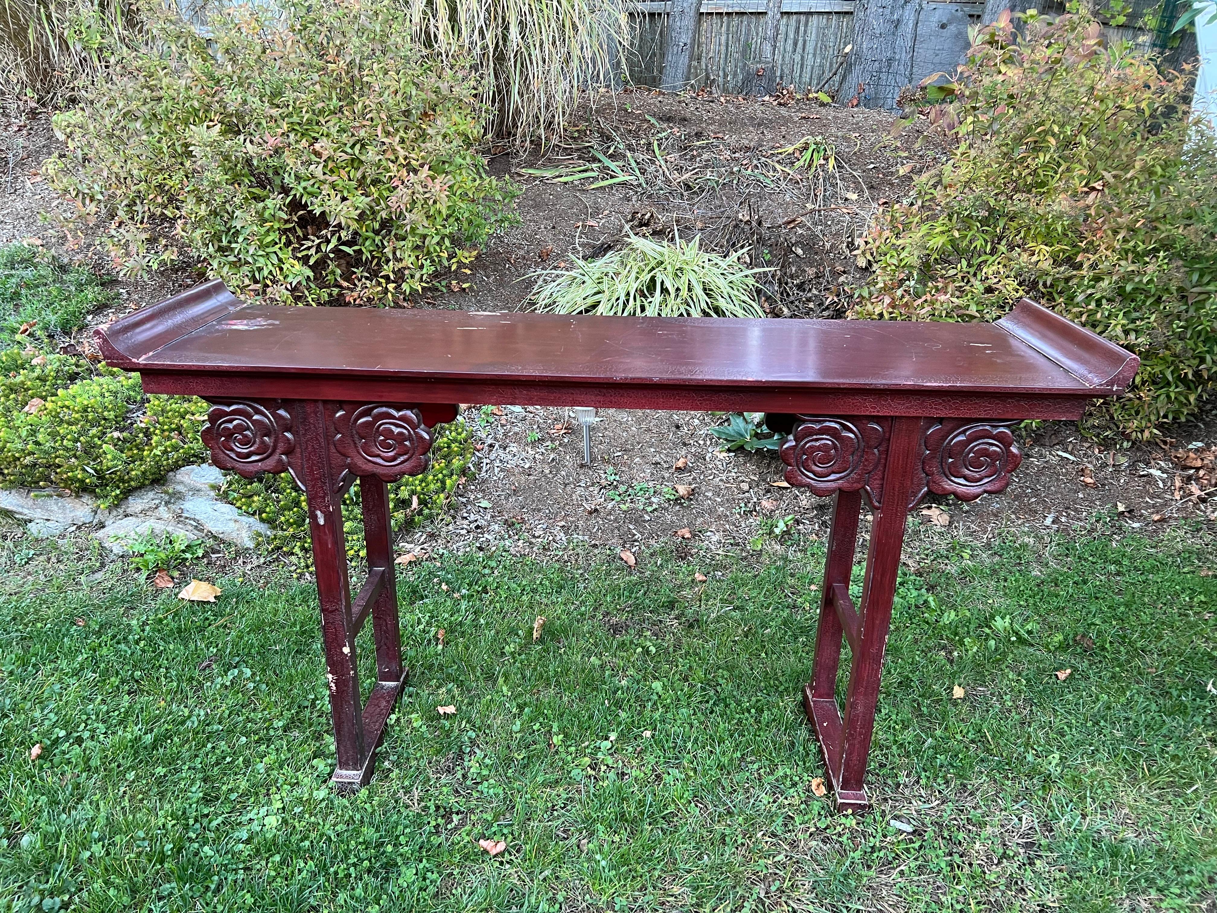 Vintage Asian Style Console Table 4