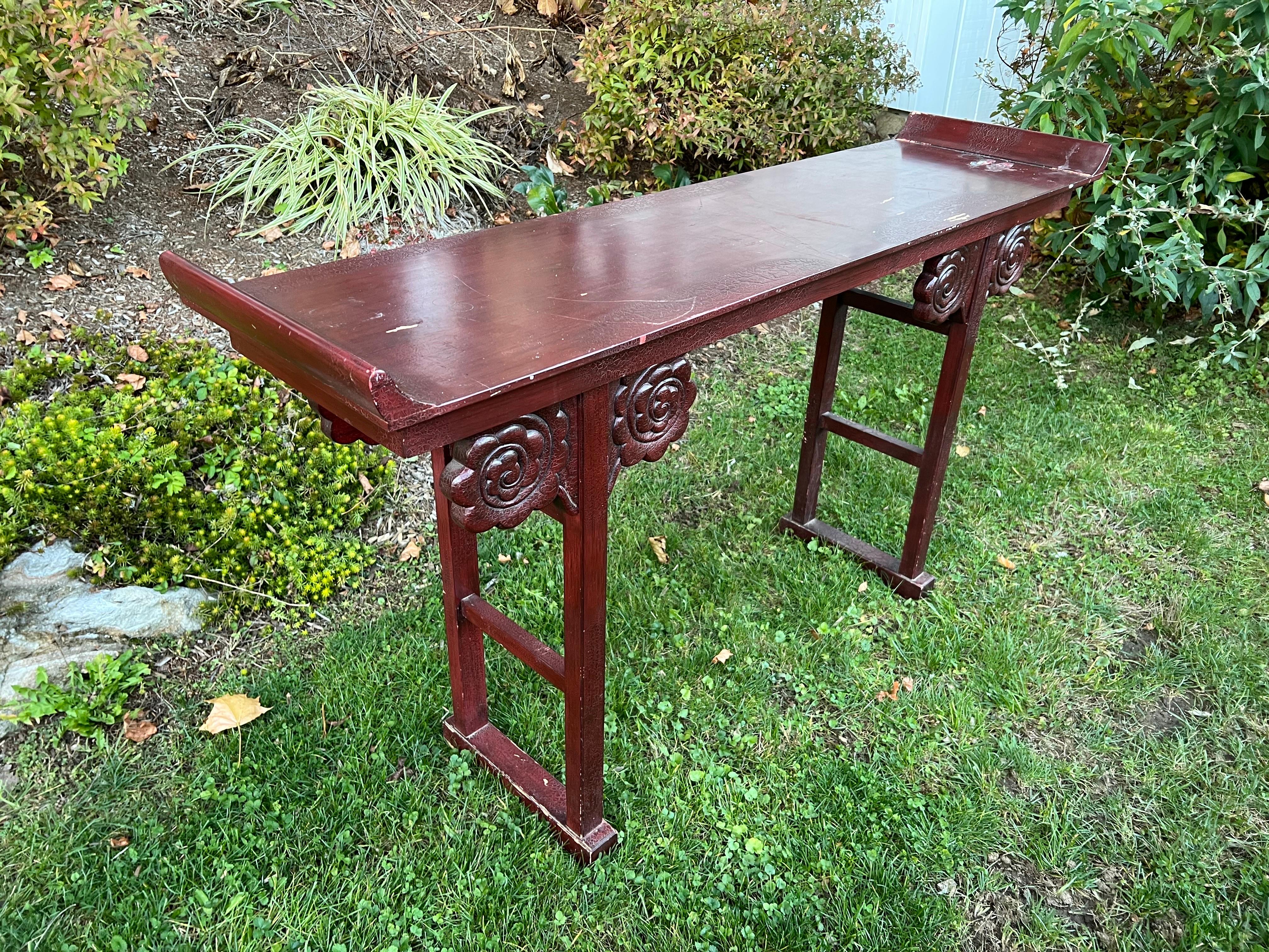 Vintage Asian Style Console Table 5