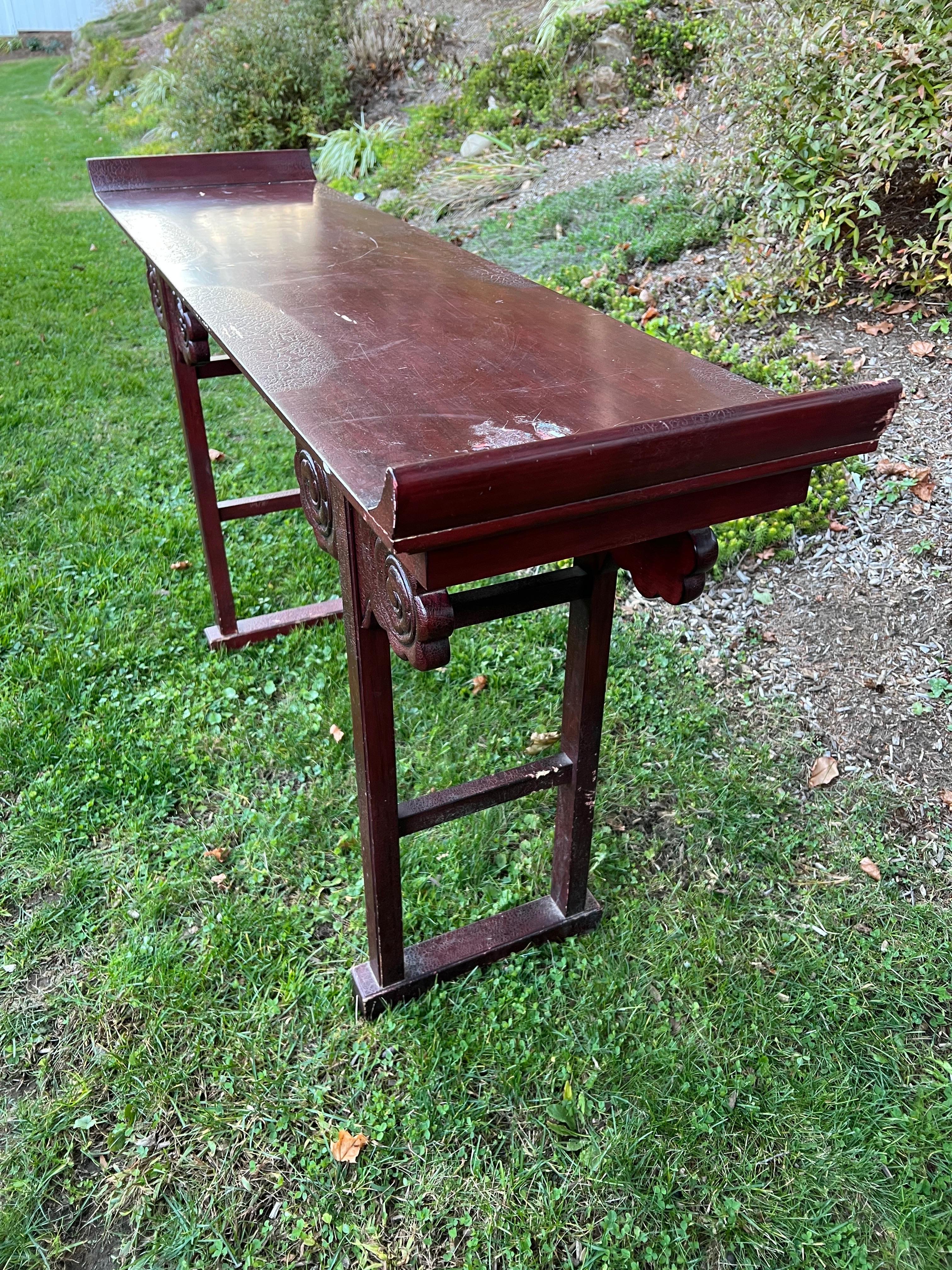 Vintage Asian Style Console Table 6