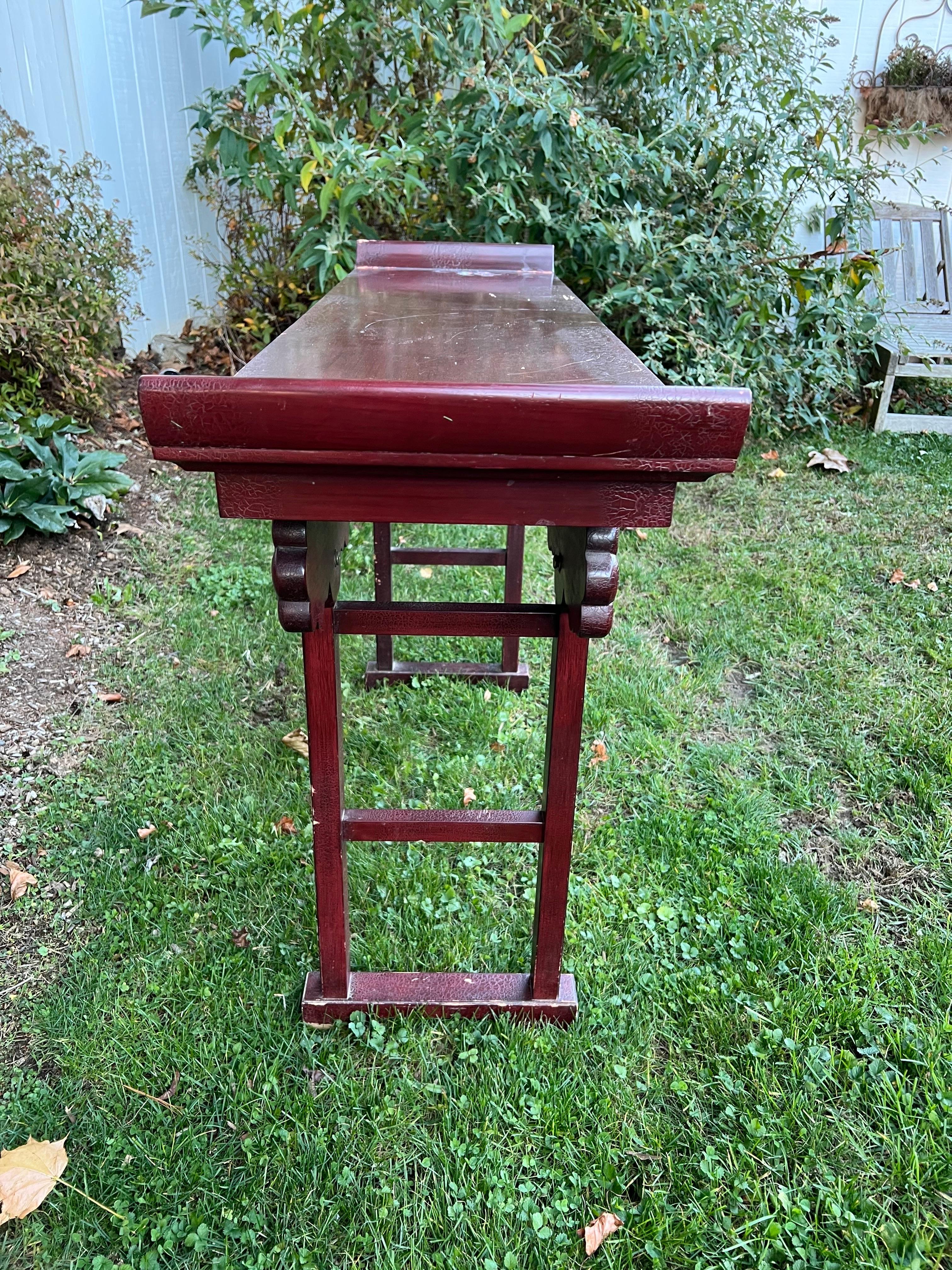 Vintage Asian Style Console Table 7