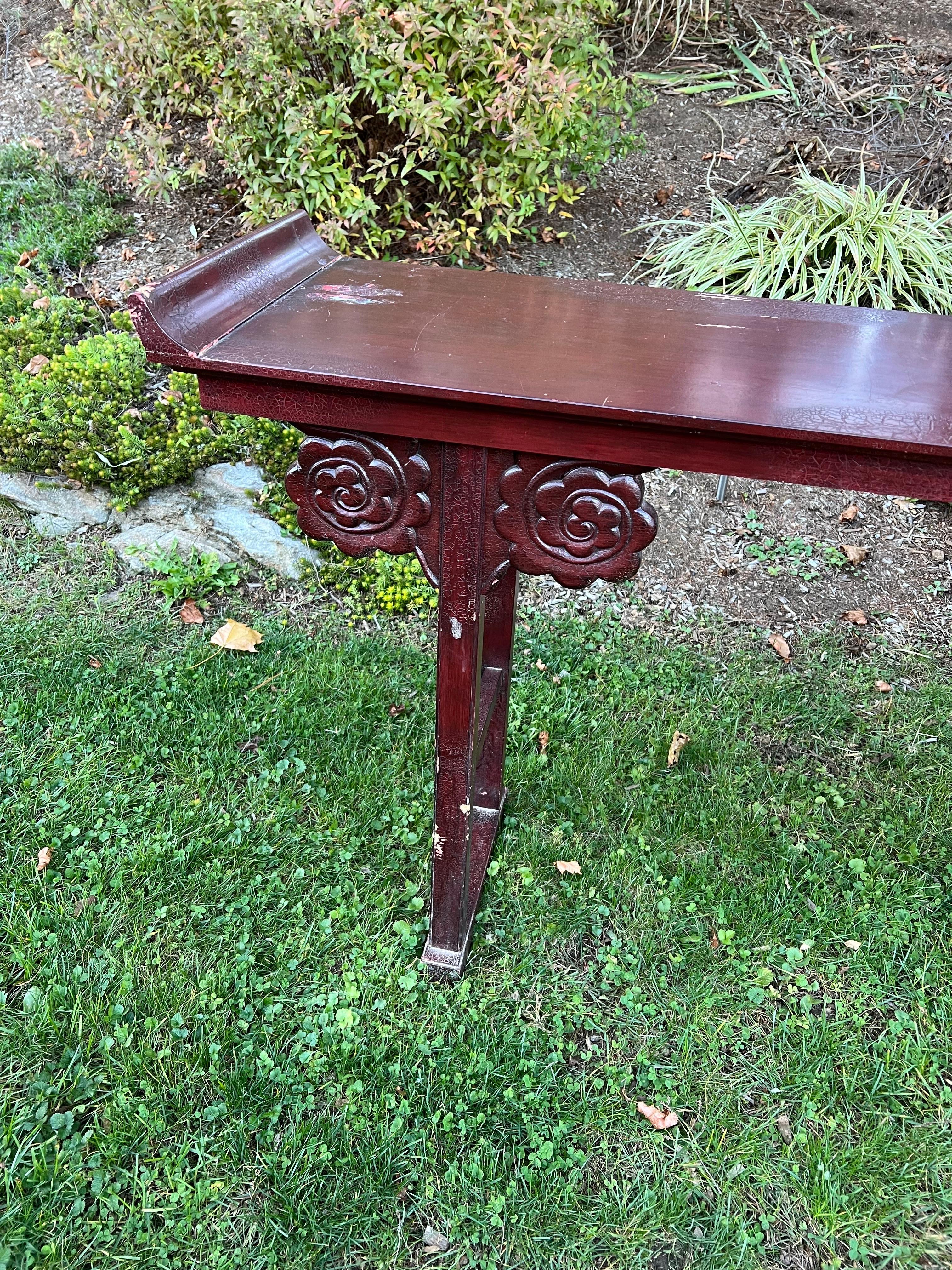Vintage Asian Style Console Table 8