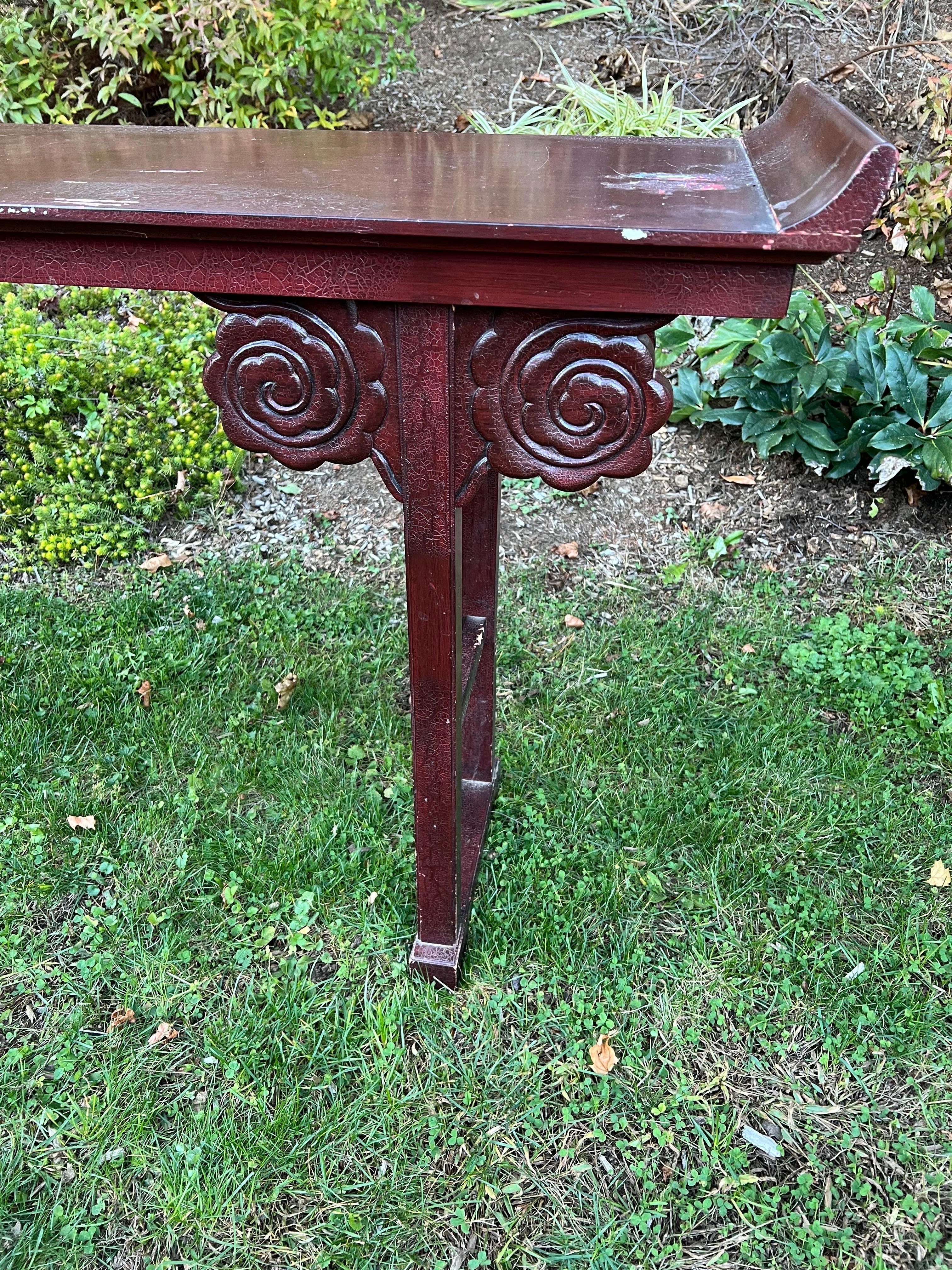 Vintage Asian Style Console Table 9