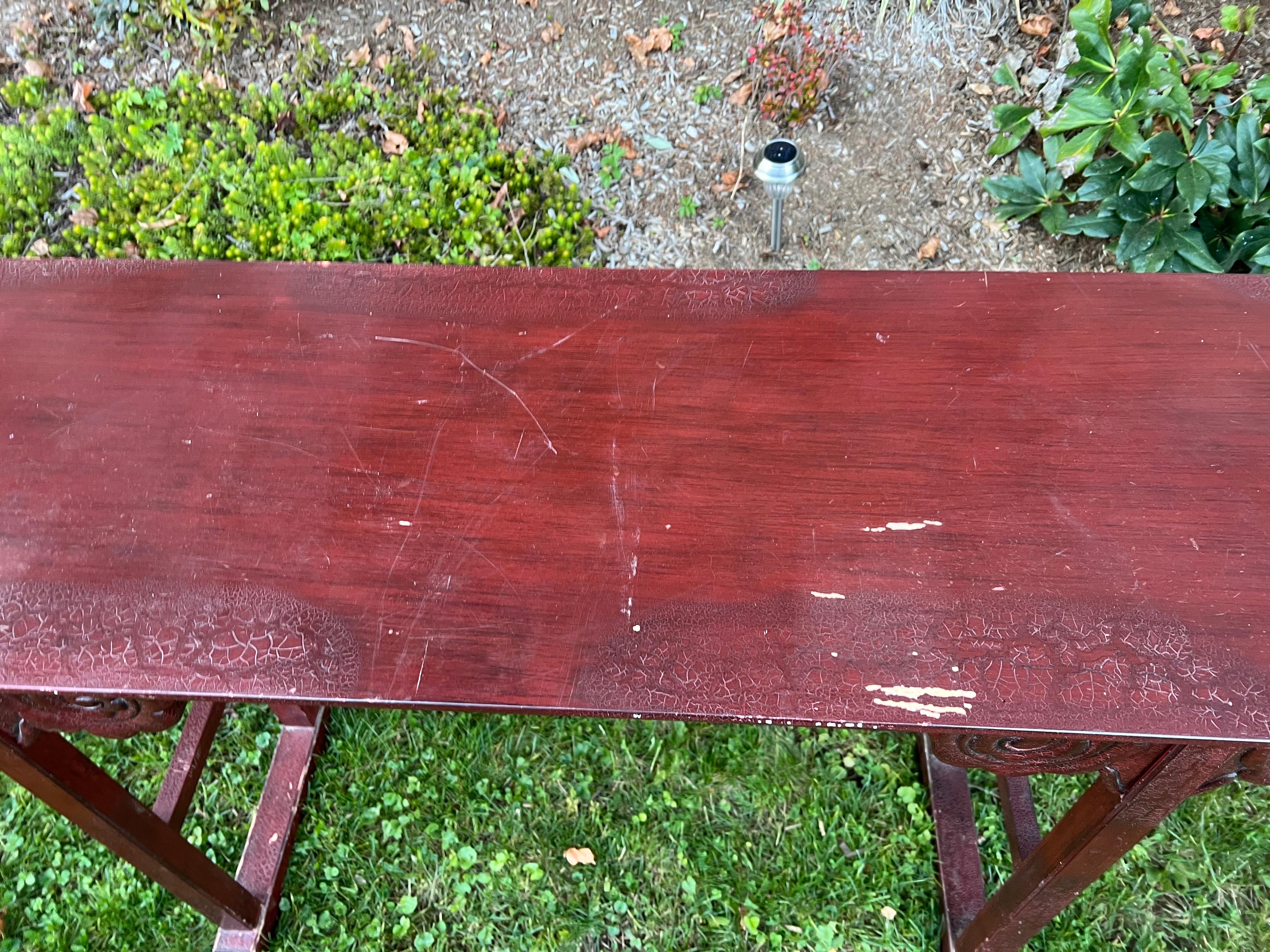 Vintage Asian Style Console Table 11