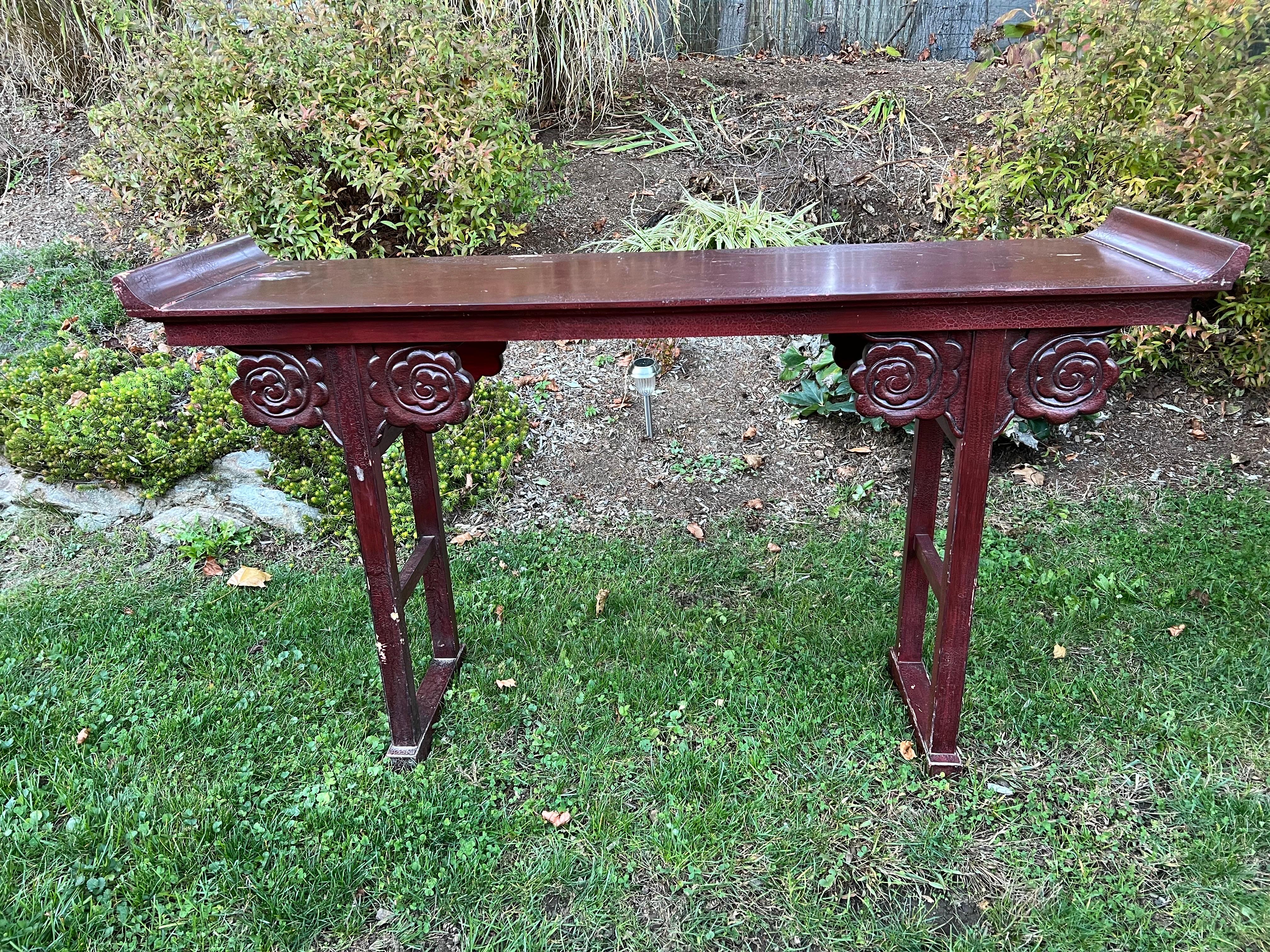 Vintage Asian Style Console Table 13